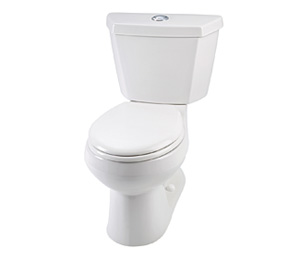 high-efficiency elongated toilet