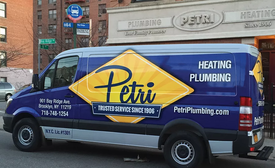 A Petri van in front of one of the brand's locations. 