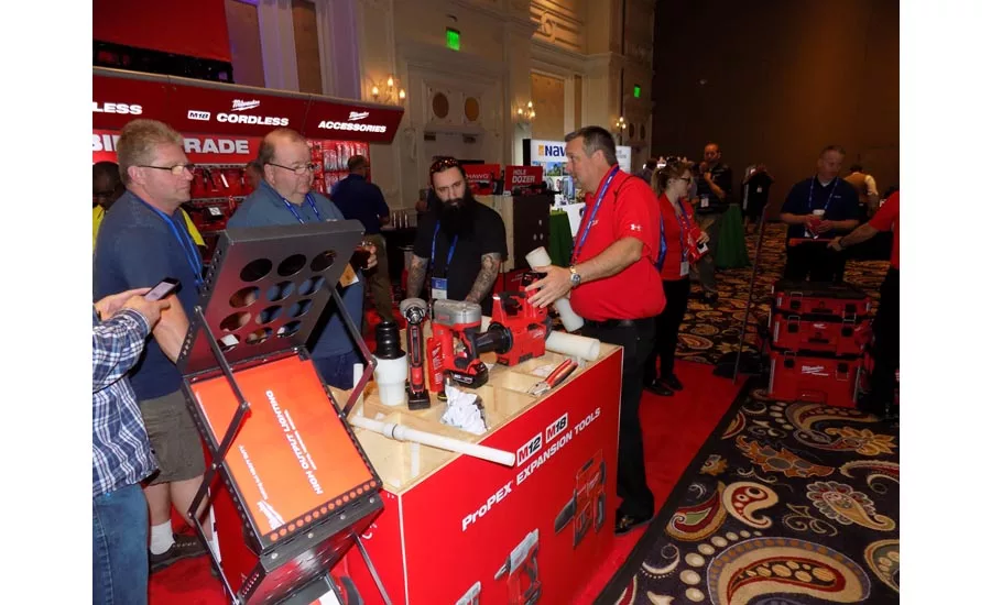 The Milwaukee Tool booth