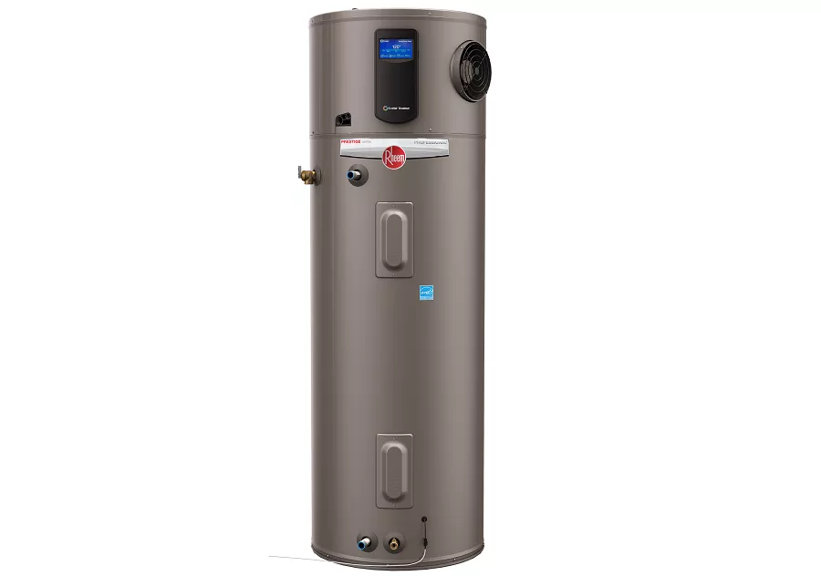 Hybrid electric commercial water heater from Rheem