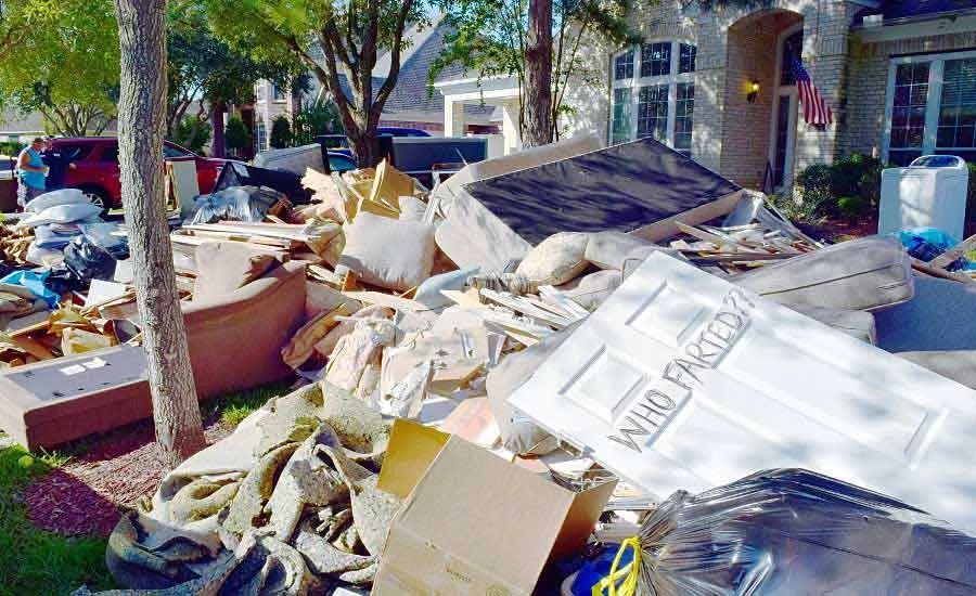 The piles of garbage after Hurricane Harvey are high, and vast