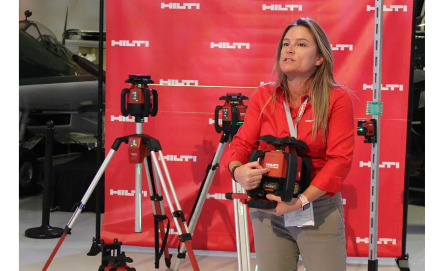 Featuring a green laser