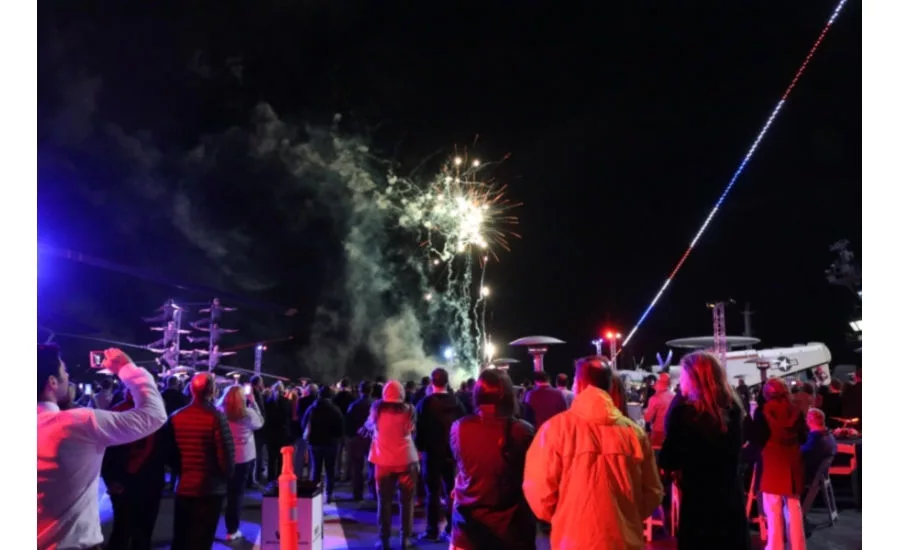 MCAA 2017’s opening celebration aboard the USS Midway featured fireworks on the flight deck of the decommissioned aircraft carrier