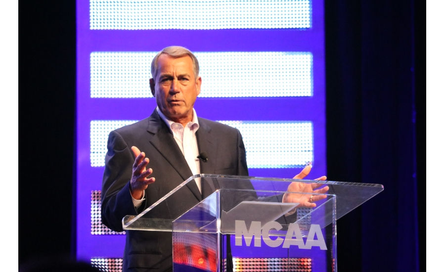 Former Speaker of the House John Boehner speaks to MCAA 2017 attendees in San Diego
