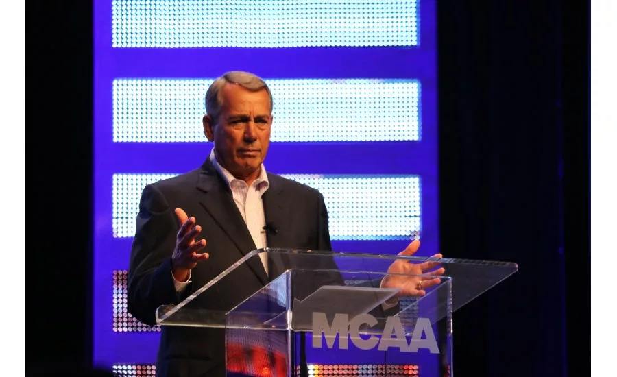 Former Speaker of the House John Boehner speaks to MCAA 2017 attendees in San Diego
