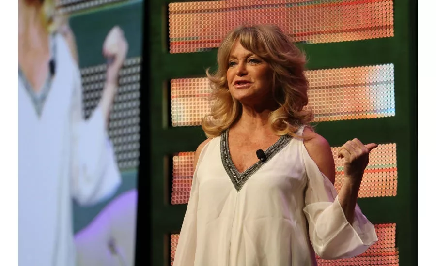 Actress, author, and philanthropist Goldie Hawn takes the stage during “A Morning with Goldie Hawn” at MCAA 2017 in San Diego