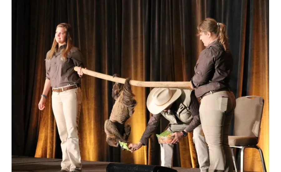 Joan Embery, a conservationist in the San Diego area, entertains and educates MCAA 2017