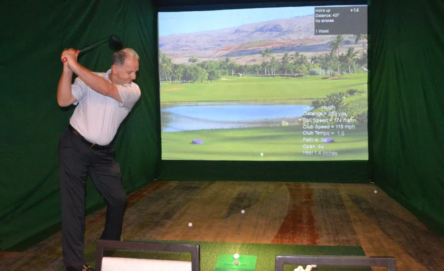 Attendees take a swing at some prizes during the MCAA 2019 Longest Drive Contest