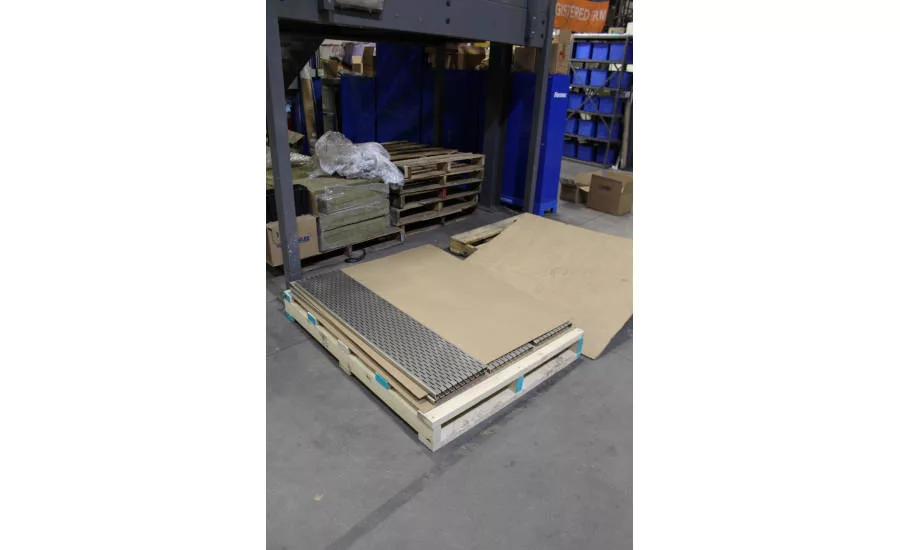 Trench drains being assembled