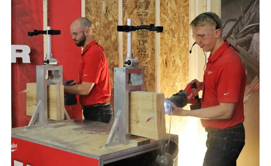 A number of demonstrations pit Milwaukee Tool products against competitors