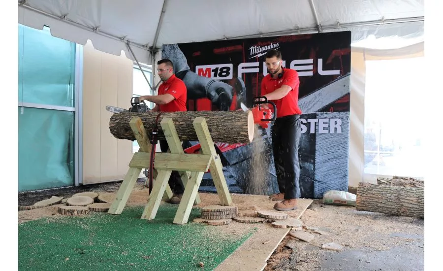 A number of demonstrations pit Milwaukee Tool products against competitors