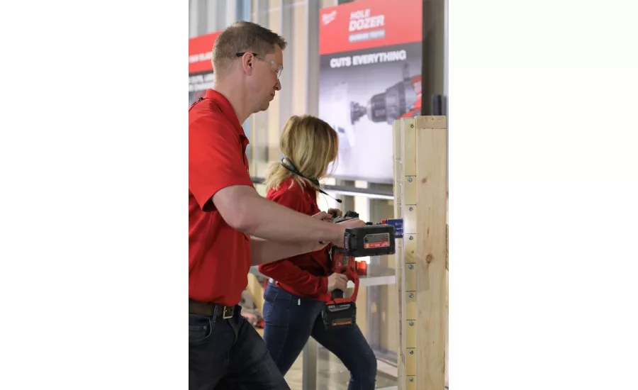 A number of demonstrations pit Milwaukee Tool products against competitors