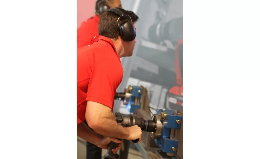 A number of demonstrations pit Milwaukee Tool products against competitors