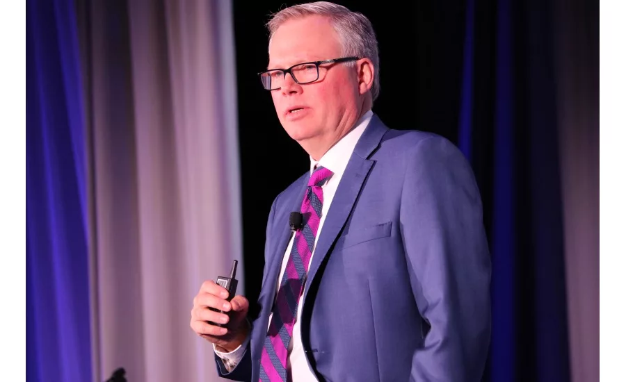 Nexstar Network CEO Jack Tester takes the stage to open the organization's 2017 Leadership Spotlight in Houston