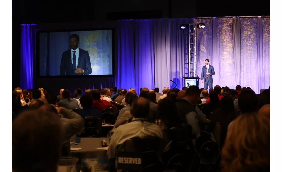 Keith Mercurio, Nexstar Network’s director of training, speaks to attendees of the organization's 2017 Leadership Spotlight in Houston