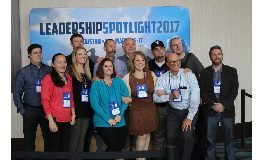 Mary Jean Anderson (front row, center) poses with her employees following the closing session of Nexstar Network’s Leadership Spotlight 2017