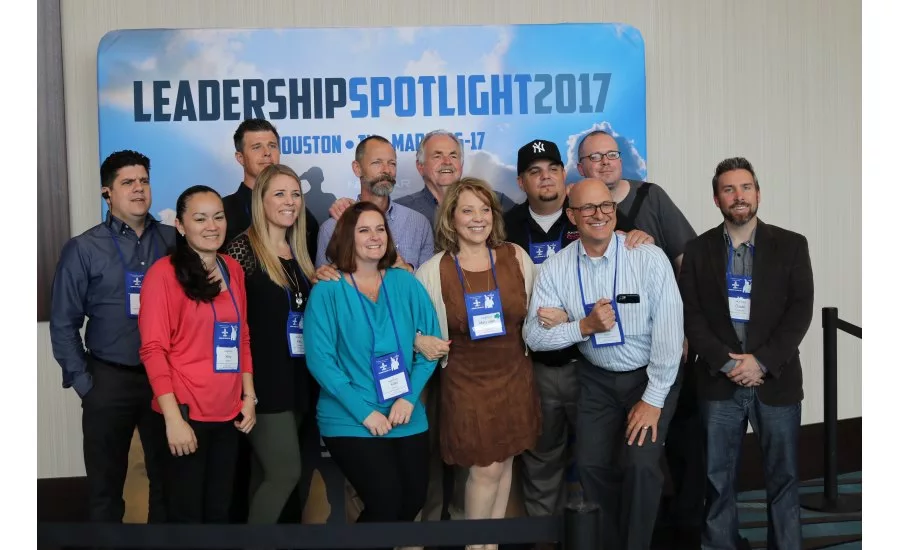 Mary Jean Anderson (front row, center) poses with her employees following the closing session of Nexstar Network’s Leadership Spotlight 2017