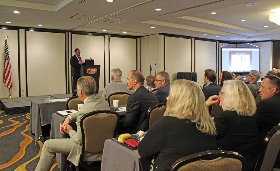 Attendees listen as guest speakers take the stage during PHCC’s Legislative Conference