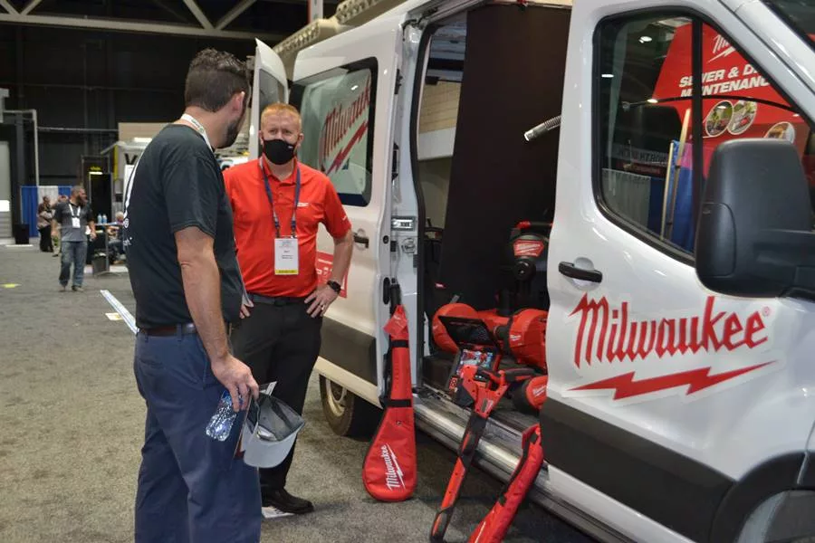 Milwaukee Tool’s booth and truck 