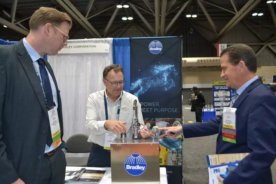 Bradley Corp.’s new combined faucet and Halo eyewash