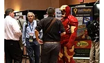 The theme of the 2017 Service World Expo — superheroes — carries into the expo event as costumed characters roam the show floor