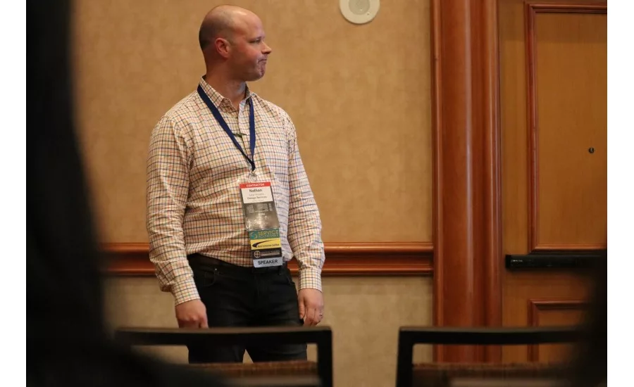 Australian plumber Nathan Broughton presents his breakout session