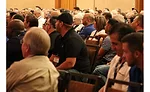 A packed audience listens as U.S. Army veteran and motivational speaker JR Martinez speaks during the 2017 Service World Expo Sept. 8 in Las Vegas