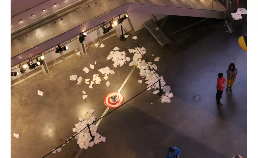 For $10 each, individuals could purchase parachute men and release them from the landing