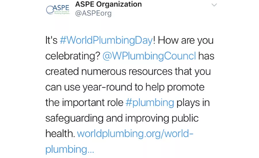 World Plumbing Day: March 11