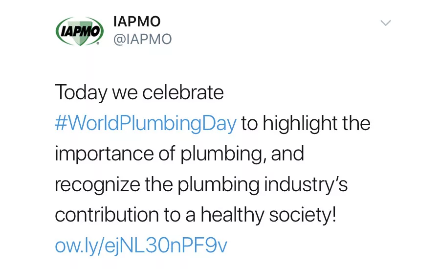 World Plumbing Day: March 11