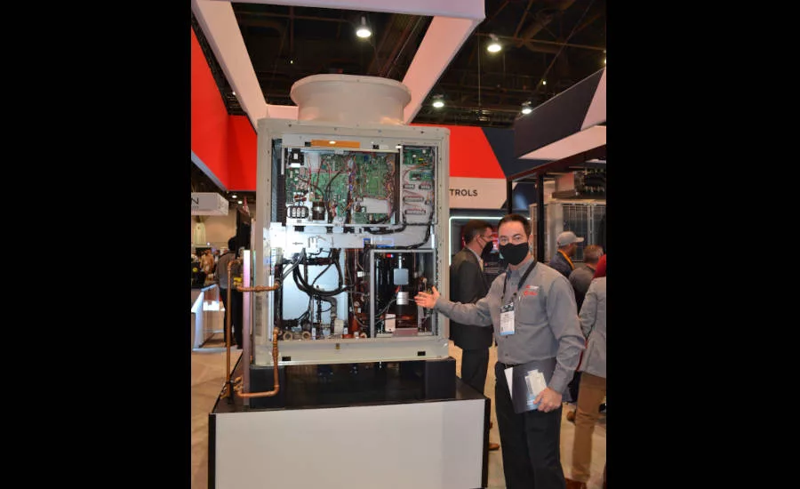 Mitsubishi Electric Trane HVAC US (METUS) displayed its new Heat2O