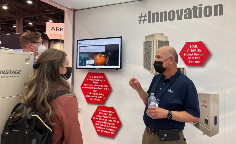 tour of the Fujitsu General America booth