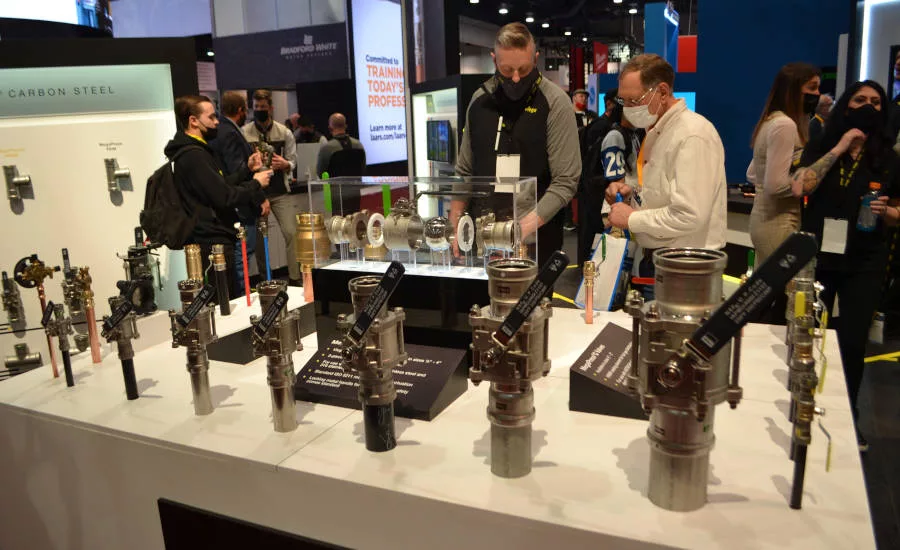 Viega LLC displays a variety of valves