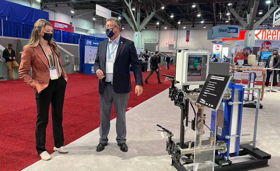 A Lochinvar rep explains the company’s Indirect Plate and Flame commercial water heater.