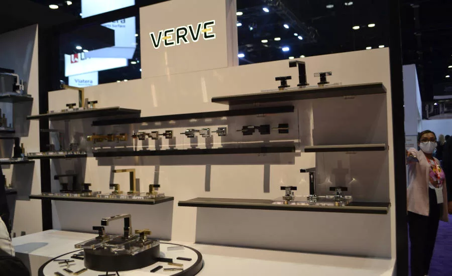 Pfister showcased its VERVE interchangeable faucets during KBIS 2022.