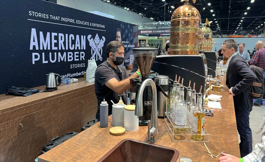 Pfister also highlighted its docuseries “American Plumber Stories” with a specialty coffee bar during KBIS 2022.