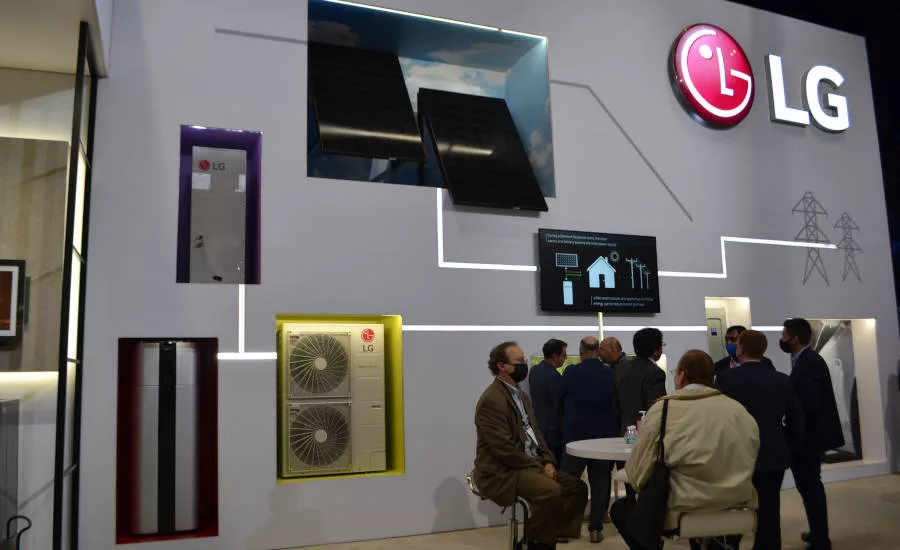 LG showcased its new heat pump system at KBIS 2022.
