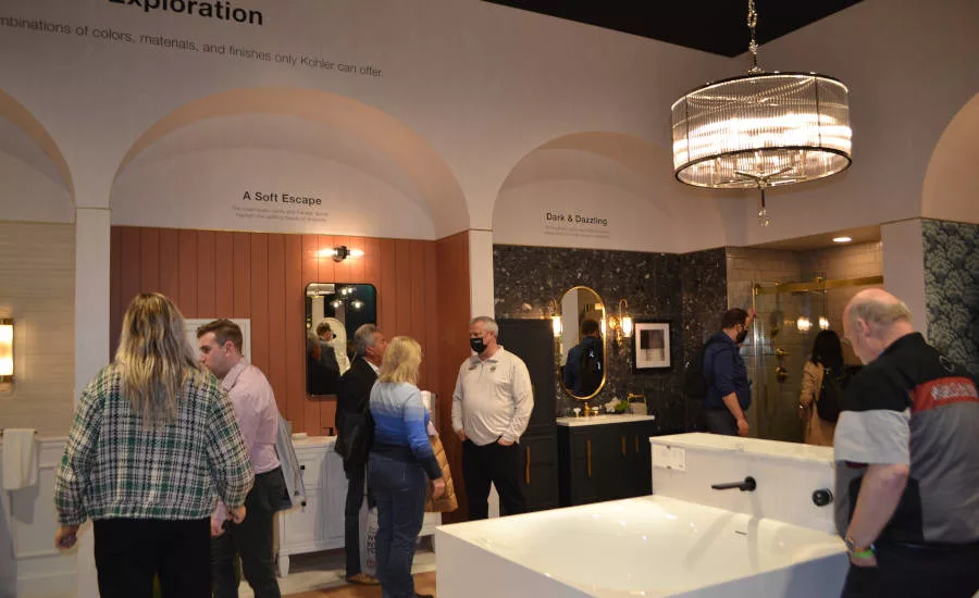 In the KOHLER booth, the soaking tub drew the eye of many attendees.