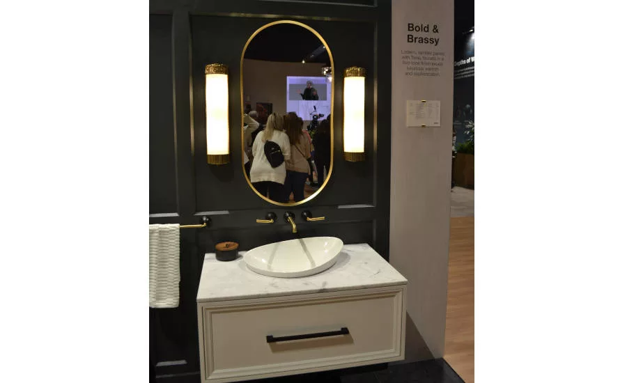 KOHLER showcased its Tone faucets in a two-tone finish.