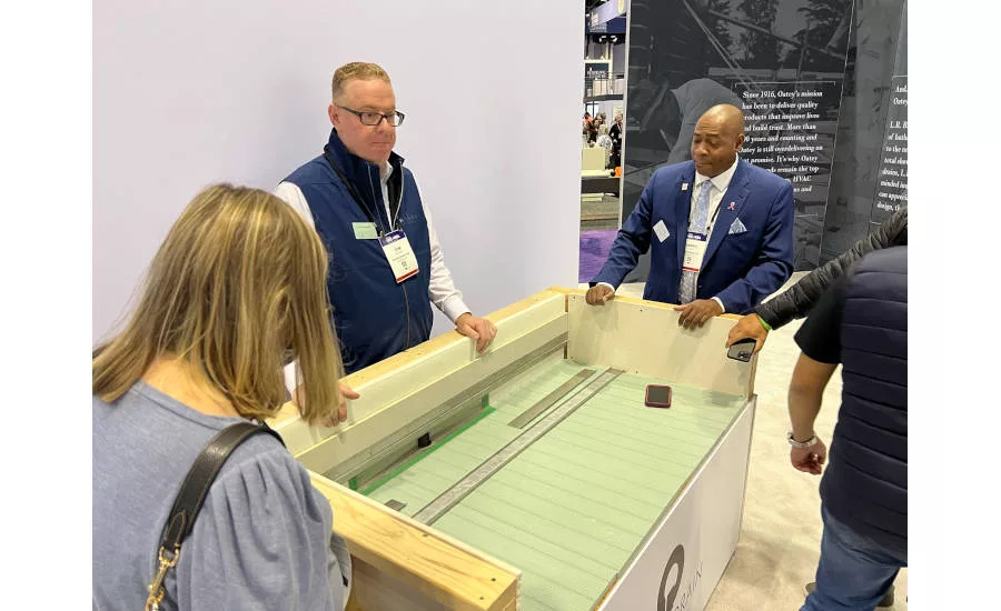 QuickDrain USA featured live demos of how to install the WallDrain during KBIS 2022.
