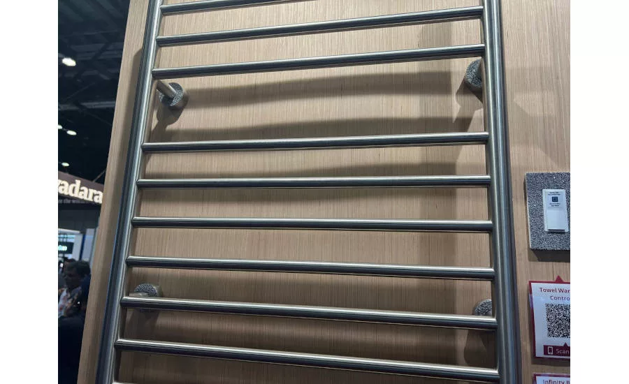 WarmlyYours showcased several different models of radiant towel warmers during KBIS 2022.