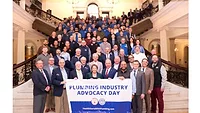 Massachusetts Gov. Maura Healey with plumbing industry representatives
