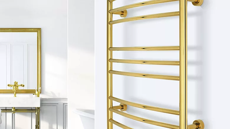 The Riviera model towel warmer from WarmlyYours