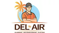 The new logo for Del-Air Plumbing, Air Conditioning and Electric