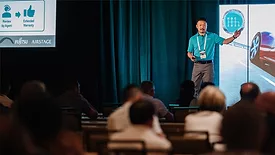 A picture taken at the Fujitsu National Distributor Conference. 