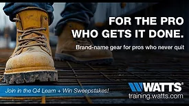 An infographic about the Watts "Learn & Win" sweepstakes.