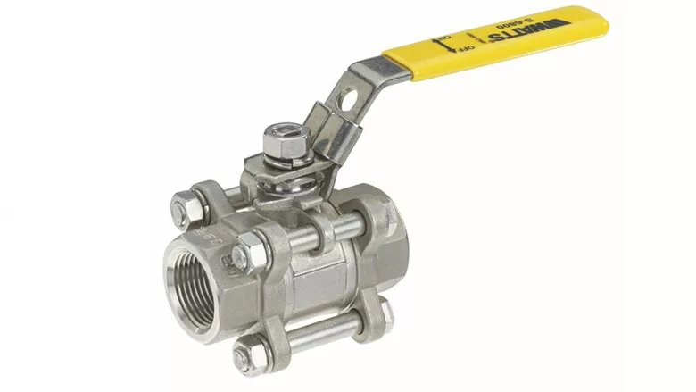 The Watts Series S-6800 and S-6802 3-Piece stainless steel ball valves.