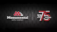 An infographic showing the rebrand for Monumental Supply Company. 