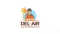 The logo for Del-Air Plumbing, Air Conditioning & Electric.  
