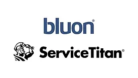 The logos for Bluon and ServiceTitan.